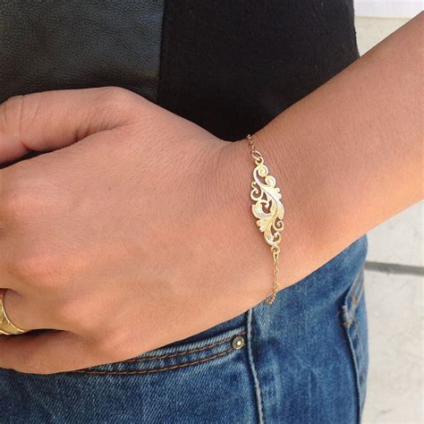 gold braceles|gold bracelet for girlfriend.